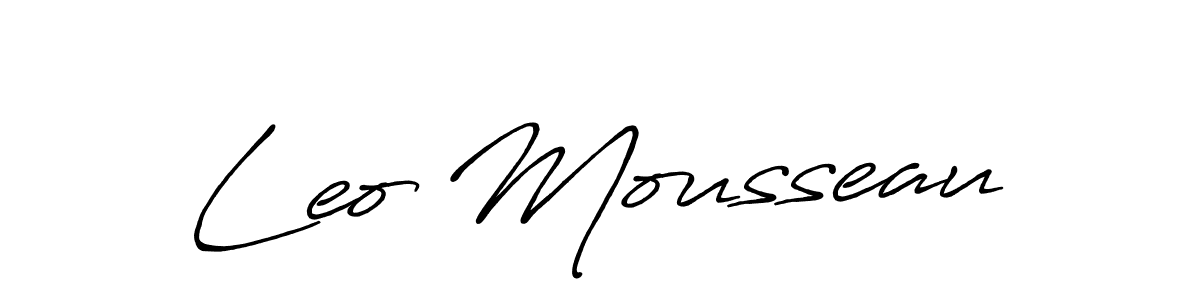 Design your own signature with our free online signature maker. With this signature software, you can create a handwritten (Antro_Vectra_Bolder) signature for name Leo Mousseau. Leo Mousseau signature style 7 images and pictures png