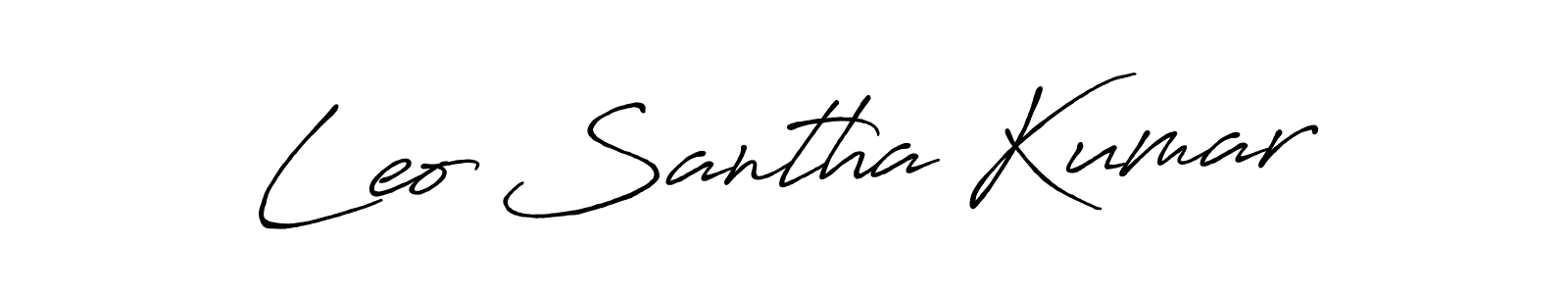 Design your own signature with our free online signature maker. With this signature software, you can create a handwritten (Antro_Vectra_Bolder) signature for name Leo Santha Kumar. Leo Santha Kumar signature style 7 images and pictures png