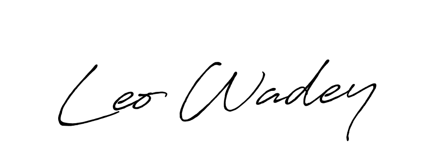 Also You can easily find your signature by using the search form. We will create Leo Wadey name handwritten signature images for you free of cost using Antro_Vectra_Bolder sign style. Leo Wadey signature style 7 images and pictures png