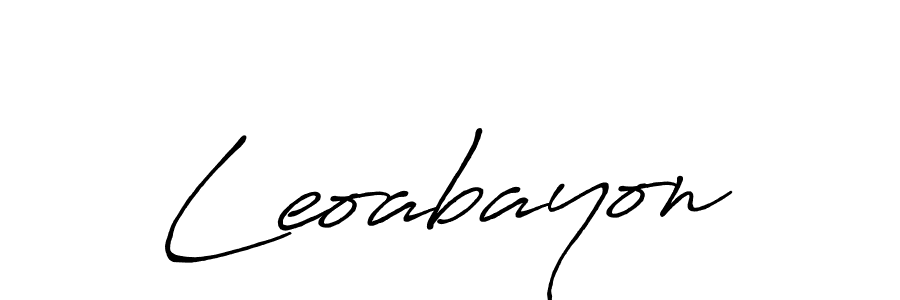 Make a beautiful signature design for name Leoabayon. With this signature (Antro_Vectra_Bolder) style, you can create a handwritten signature for free. Leoabayon signature style 7 images and pictures png