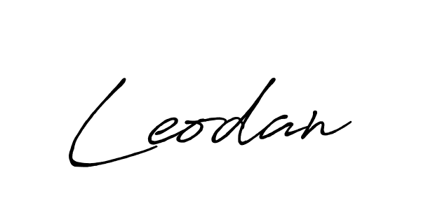 Use a signature maker to create a handwritten signature online. With this signature software, you can design (Antro_Vectra_Bolder) your own signature for name Leodan. Leodan signature style 7 images and pictures png