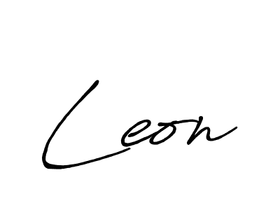 Design your own signature with our free online signature maker. With this signature software, you can create a handwritten (Antro_Vectra_Bolder) signature for name Leon. Leon signature style 7 images and pictures png