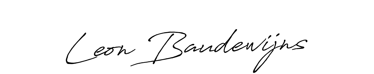 Make a beautiful signature design for name Leon Baudewijns. With this signature (Antro_Vectra_Bolder) style, you can create a handwritten signature for free. Leon Baudewijns signature style 7 images and pictures png