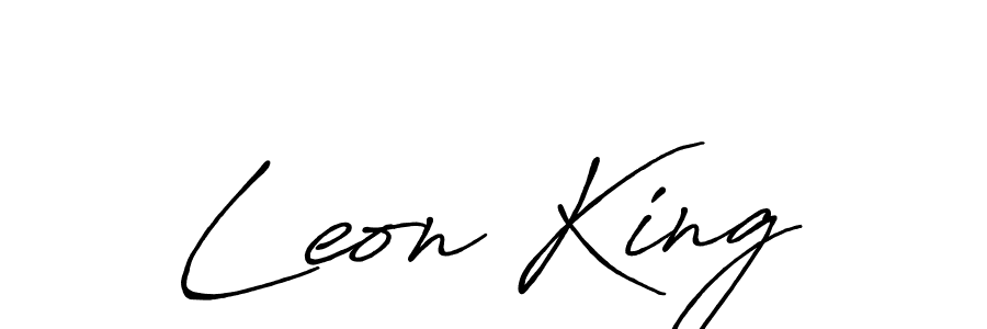 Also we have Leon King name is the best signature style. Create professional handwritten signature collection using Antro_Vectra_Bolder autograph style. Leon King signature style 7 images and pictures png