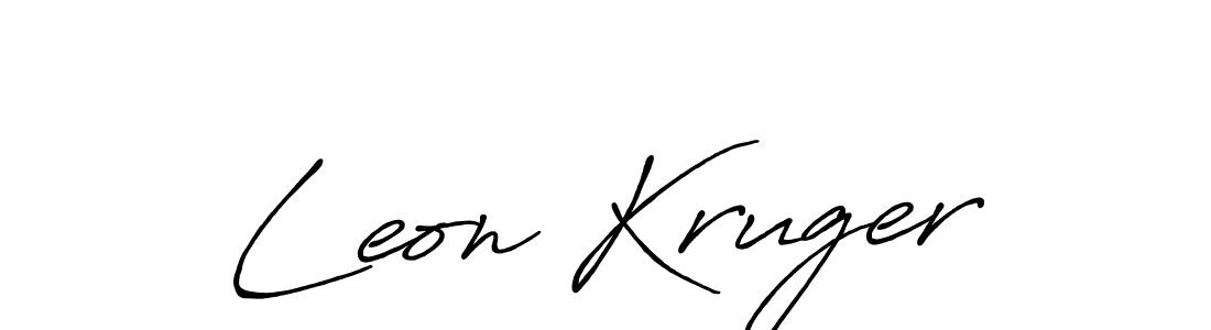 How to make Leon Kruger signature? Antro_Vectra_Bolder is a professional autograph style. Create handwritten signature for Leon Kruger name. Leon Kruger signature style 7 images and pictures png