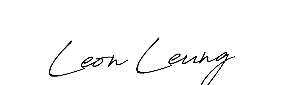 Best and Professional Signature Style for Leon Leung. Antro_Vectra_Bolder Best Signature Style Collection. Leon Leung signature style 7 images and pictures png