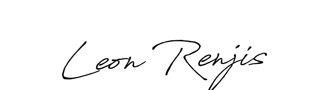 Antro_Vectra_Bolder is a professional signature style that is perfect for those who want to add a touch of class to their signature. It is also a great choice for those who want to make their signature more unique. Get Leon Renjis name to fancy signature for free. Leon Renjis signature style 7 images and pictures png