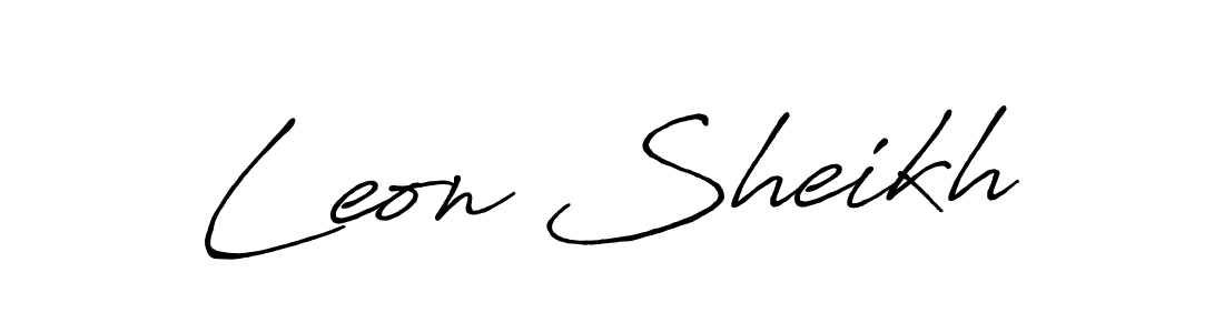 Also You can easily find your signature by using the search form. We will create Leon Sheikh name handwritten signature images for you free of cost using Antro_Vectra_Bolder sign style. Leon Sheikh signature style 7 images and pictures png