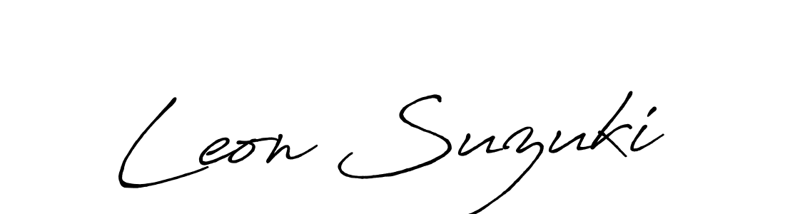 You should practise on your own different ways (Antro_Vectra_Bolder) to write your name (Leon Suzuki) in signature. don't let someone else do it for you. Leon Suzuki signature style 7 images and pictures png