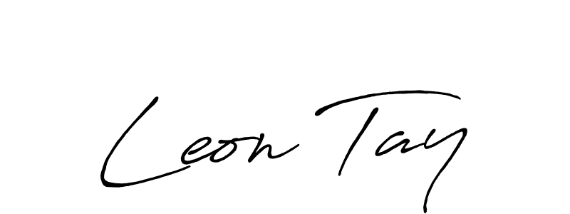 Design your own signature with our free online signature maker. With this signature software, you can create a handwritten (Antro_Vectra_Bolder) signature for name Leon Tay. Leon Tay signature style 7 images and pictures png