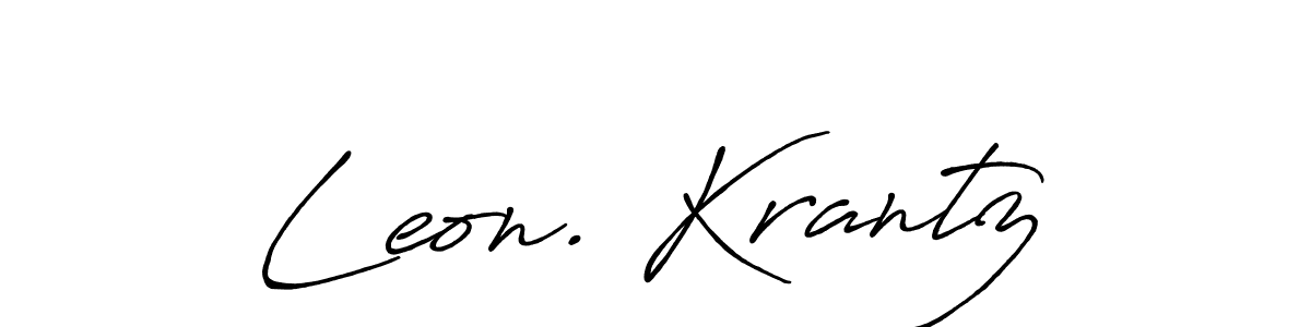 Design your own signature with our free online signature maker. With this signature software, you can create a handwritten (Antro_Vectra_Bolder) signature for name Leon. Krantz. Leon. Krantz signature style 7 images and pictures png