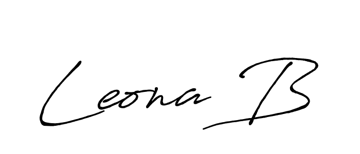 The best way (Antro_Vectra_Bolder) to make a short signature is to pick only two or three words in your name. The name Leona B include a total of six letters. For converting this name. Leona B signature style 7 images and pictures png
