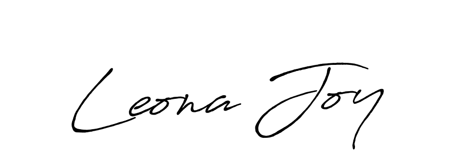 Leona Joy stylish signature style. Best Handwritten Sign (Antro_Vectra_Bolder) for my name. Handwritten Signature Collection Ideas for my name Leona Joy. Leona Joy signature style 7 images and pictures png