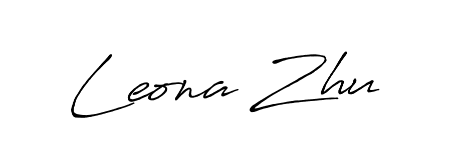 Create a beautiful signature design for name Leona Zhu. With this signature (Antro_Vectra_Bolder) fonts, you can make a handwritten signature for free. Leona Zhu signature style 7 images and pictures png