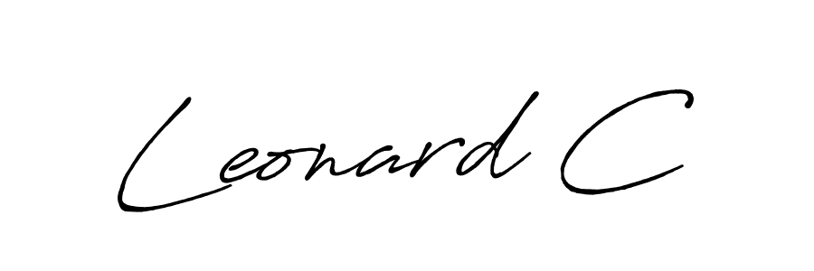 The best way (Antro_Vectra_Bolder) to make a short signature is to pick only two or three words in your name. The name Leonard C include a total of six letters. For converting this name. Leonard C signature style 7 images and pictures png