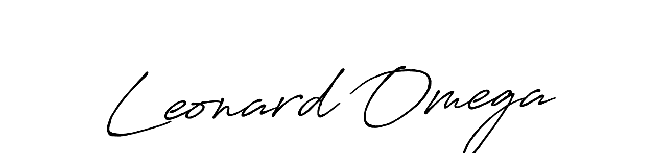 Also You can easily find your signature by using the search form. We will create Leonard Omega name handwritten signature images for you free of cost using Antro_Vectra_Bolder sign style. Leonard Omega signature style 7 images and pictures png