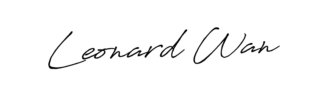 Antro_Vectra_Bolder is a professional signature style that is perfect for those who want to add a touch of class to their signature. It is also a great choice for those who want to make their signature more unique. Get Leonard Wan name to fancy signature for free. Leonard Wan signature style 7 images and pictures png