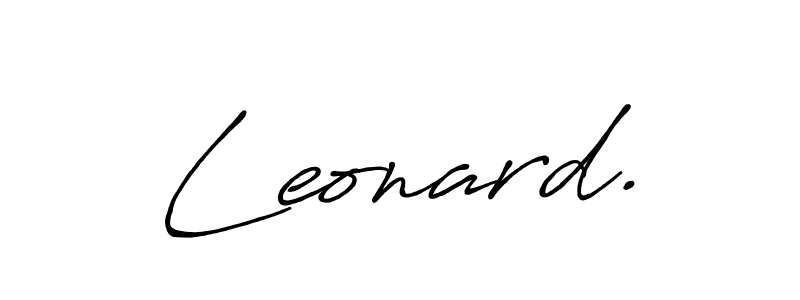 Make a beautiful signature design for name Leonard.. Use this online signature maker to create a handwritten signature for free. Leonard. signature style 7 images and pictures png