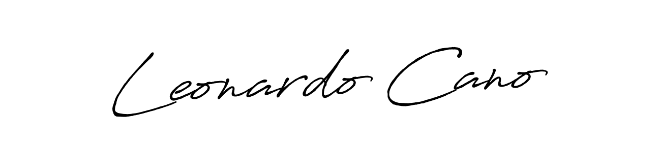 Design your own signature with our free online signature maker. With this signature software, you can create a handwritten (Antro_Vectra_Bolder) signature for name Leonardo Cano. Leonardo Cano signature style 7 images and pictures png