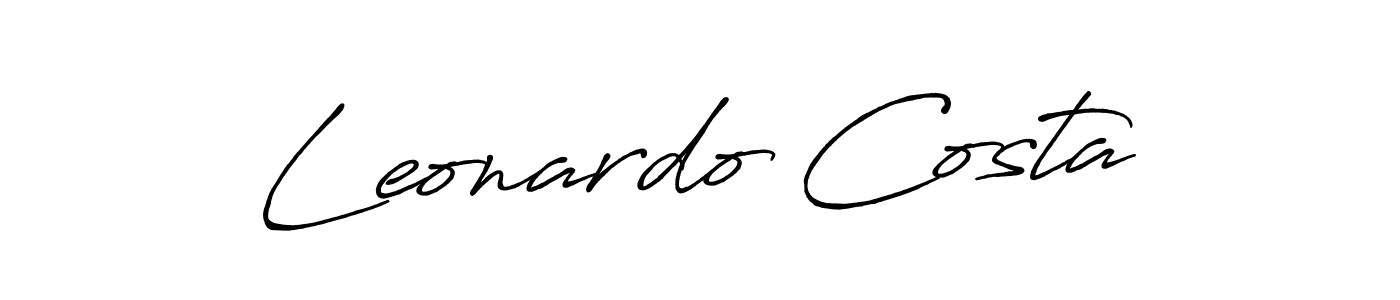 Antro_Vectra_Bolder is a professional signature style that is perfect for those who want to add a touch of class to their signature. It is also a great choice for those who want to make their signature more unique. Get Leonardo Costa name to fancy signature for free. Leonardo Costa signature style 7 images and pictures png