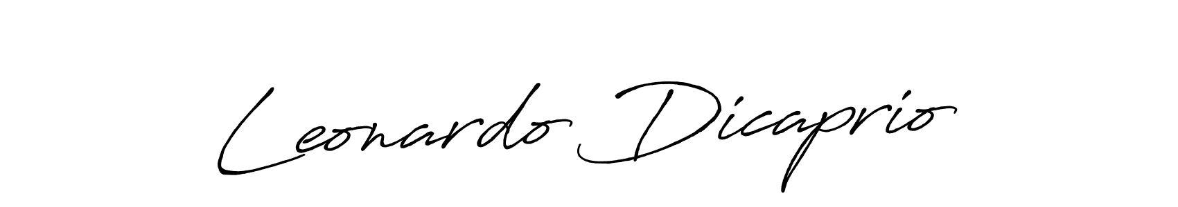 How to make Leonardo Dicaprio name signature. Use Antro_Vectra_Bolder style for creating short signs online. This is the latest handwritten sign. Leonardo Dicaprio signature style 7 images and pictures png