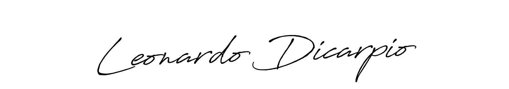Make a beautiful signature design for name Leonardo Dicarpio. With this signature (Antro_Vectra_Bolder) style, you can create a handwritten signature for free. Leonardo Dicarpio signature style 7 images and pictures png
