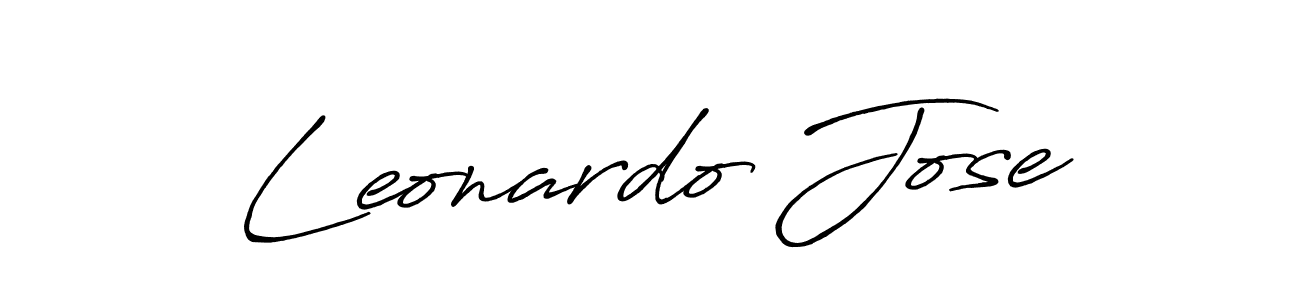 if you are searching for the best signature style for your name Leonardo Jose. so please give up your signature search. here we have designed multiple signature styles  using Antro_Vectra_Bolder. Leonardo Jose signature style 7 images and pictures png