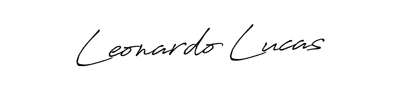 Design your own signature with our free online signature maker. With this signature software, you can create a handwritten (Antro_Vectra_Bolder) signature for name Leonardo Lucas. Leonardo Lucas signature style 7 images and pictures png