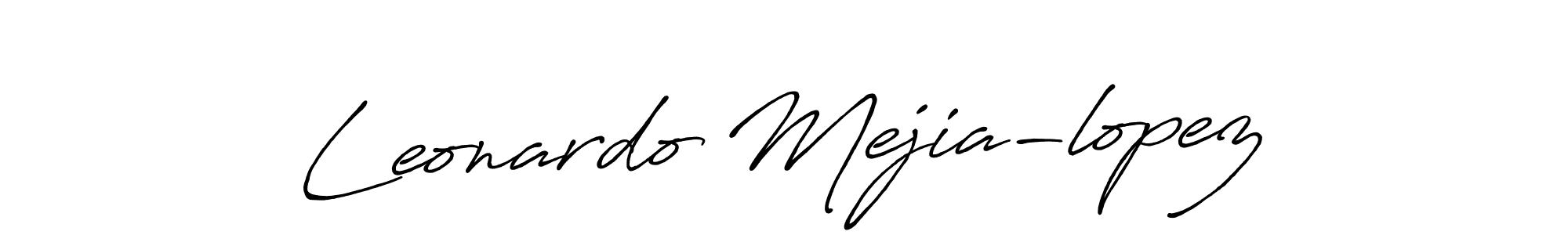 if you are searching for the best signature style for your name Leonardo Mejia-lopez. so please give up your signature search. here we have designed multiple signature styles  using Antro_Vectra_Bolder. Leonardo Mejia-lopez signature style 7 images and pictures png