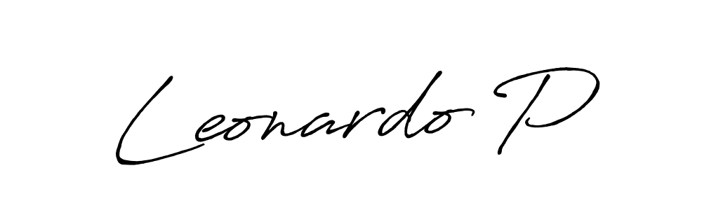 How to make Leonardo P signature? Antro_Vectra_Bolder is a professional autograph style. Create handwritten signature for Leonardo P name. Leonardo P signature style 7 images and pictures png