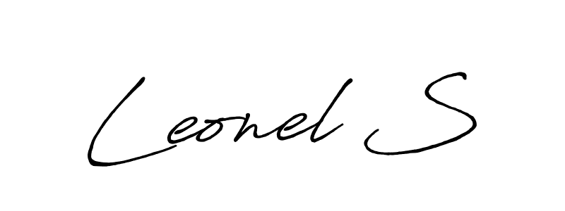 Also You can easily find your signature by using the search form. We will create Leonel S name handwritten signature images for you free of cost using Antro_Vectra_Bolder sign style. Leonel S signature style 7 images and pictures png