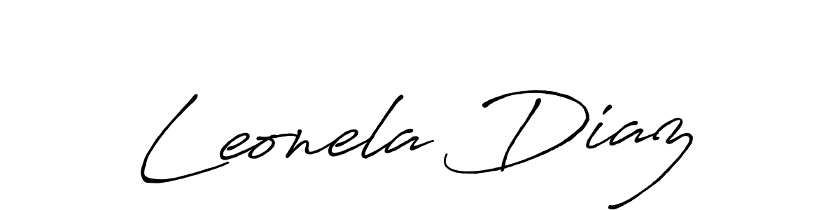 Use a signature maker to create a handwritten signature online. With this signature software, you can design (Antro_Vectra_Bolder) your own signature for name Leonela Diaz. Leonela Diaz signature style 7 images and pictures png