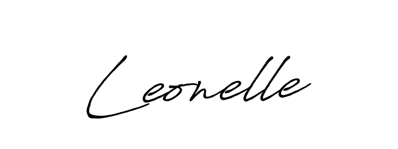 Make a beautiful signature design for name Leonelle. With this signature (Antro_Vectra_Bolder) style, you can create a handwritten signature for free. Leonelle signature style 7 images and pictures png