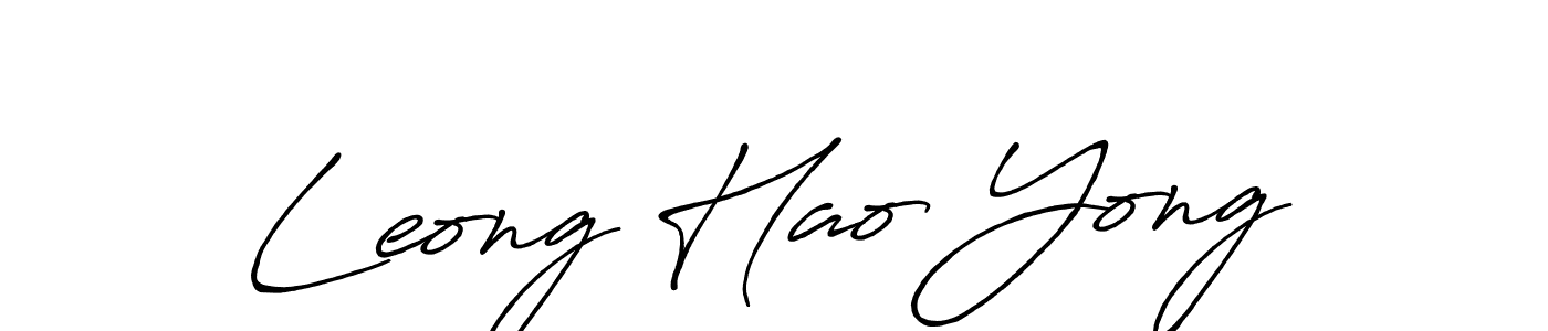 You should practise on your own different ways (Antro_Vectra_Bolder) to write your name (Leong Hao Yong) in signature. don't let someone else do it for you. Leong Hao Yong signature style 7 images and pictures png