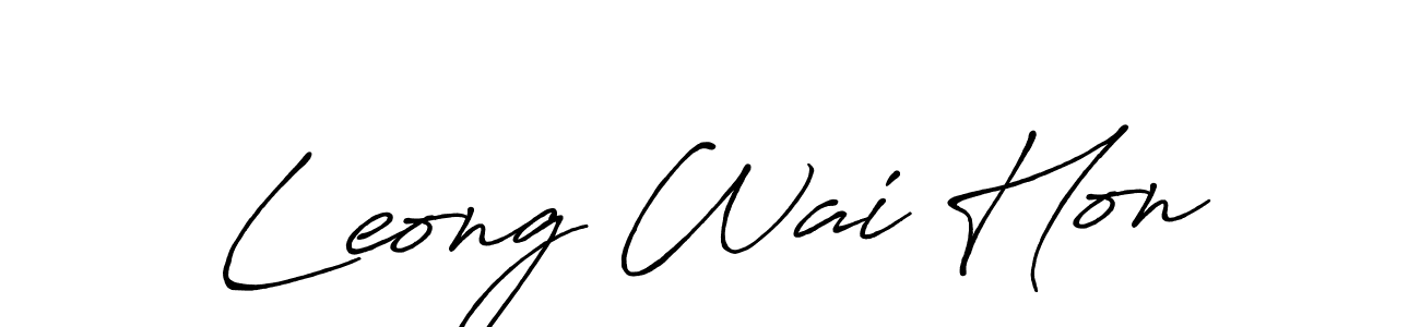 Leong Wai Hon stylish signature style. Best Handwritten Sign (Antro_Vectra_Bolder) for my name. Handwritten Signature Collection Ideas for my name Leong Wai Hon. Leong Wai Hon signature style 7 images and pictures png