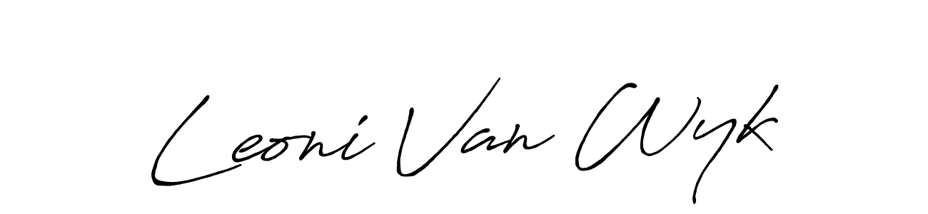 if you are searching for the best signature style for your name Leoni Van Wyk. so please give up your signature search. here we have designed multiple signature styles  using Antro_Vectra_Bolder. Leoni Van Wyk signature style 7 images and pictures png