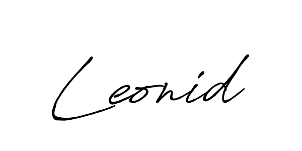 Leonid stylish signature style. Best Handwritten Sign (Antro_Vectra_Bolder) for my name. Handwritten Signature Collection Ideas for my name Leonid. Leonid signature style 7 images and pictures png