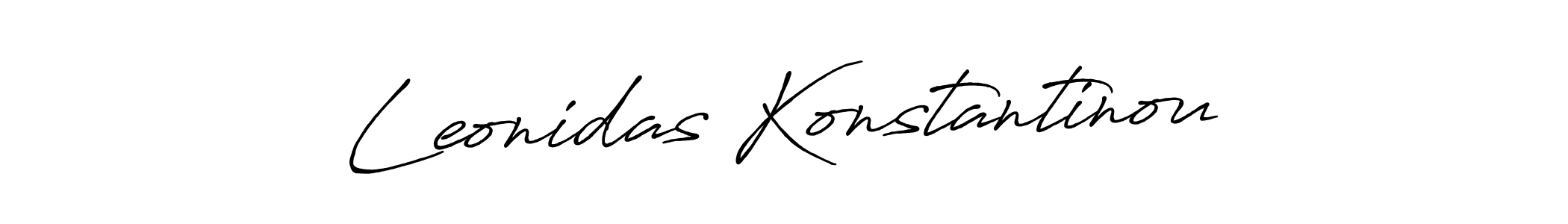 Make a beautiful signature design for name Leonidas Konstantinou. With this signature (Antro_Vectra_Bolder) style, you can create a handwritten signature for free. Leonidas Konstantinou signature style 7 images and pictures png