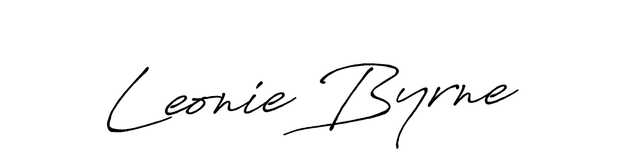 You should practise on your own different ways (Antro_Vectra_Bolder) to write your name (Leonie Byrne) in signature. don't let someone else do it for you. Leonie Byrne signature style 7 images and pictures png