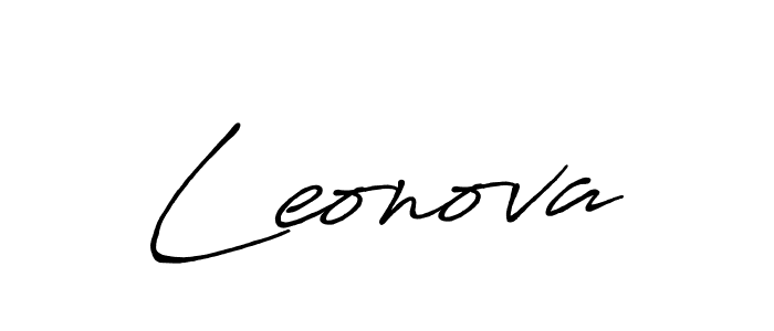 Make a beautiful signature design for name Leonova. With this signature (Antro_Vectra_Bolder) style, you can create a handwritten signature for free. Leonova signature style 7 images and pictures png