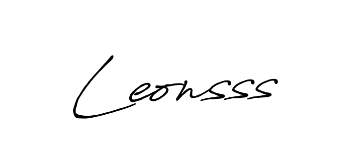 How to make Leonsss name signature. Use Antro_Vectra_Bolder style for creating short signs online. This is the latest handwritten sign. Leonsss signature style 7 images and pictures png