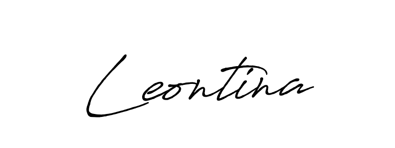 How to make Leontina signature? Antro_Vectra_Bolder is a professional autograph style. Create handwritten signature for Leontina name. Leontina signature style 7 images and pictures png
