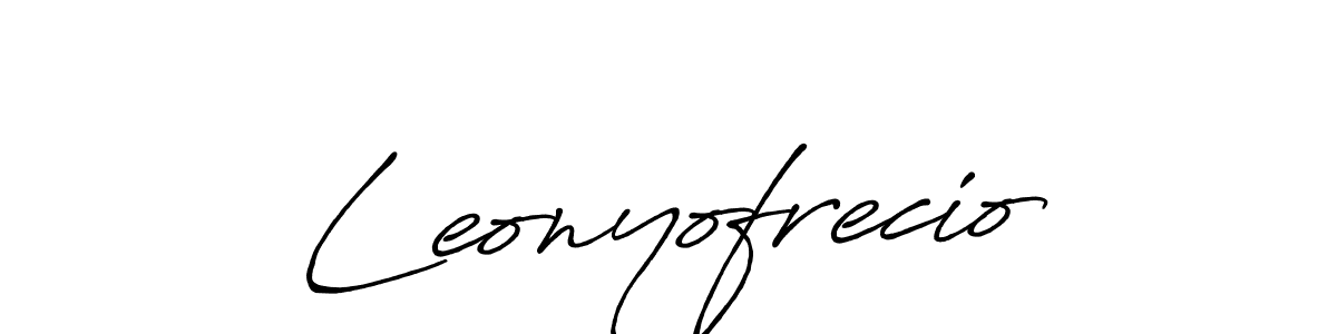 Use a signature maker to create a handwritten signature online. With this signature software, you can design (Antro_Vectra_Bolder) your own signature for name Leonyofrecio. Leonyofrecio signature style 7 images and pictures png