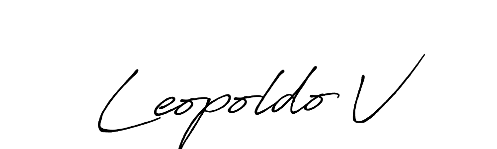 Antro_Vectra_Bolder is a professional signature style that is perfect for those who want to add a touch of class to their signature. It is also a great choice for those who want to make their signature more unique. Get Leopoldo V name to fancy signature for free. Leopoldo V signature style 7 images and pictures png