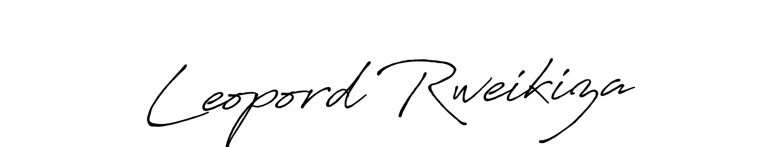 Design your own signature with our free online signature maker. With this signature software, you can create a handwritten (Antro_Vectra_Bolder) signature for name Leopord Rweikiza. Leopord Rweikiza signature style 7 images and pictures png