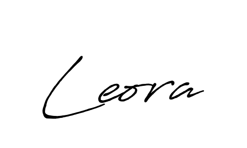 Make a beautiful signature design for name Leora. With this signature (Antro_Vectra_Bolder) style, you can create a handwritten signature for free. Leora signature style 7 images and pictures png