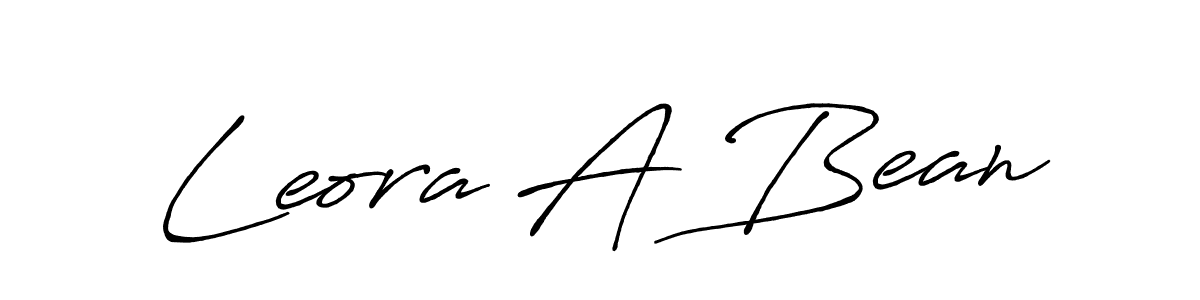 The best way (Antro_Vectra_Bolder) to make a short signature is to pick only two or three words in your name. The name Leora A Bean include a total of six letters. For converting this name. Leora A Bean signature style 7 images and pictures png
