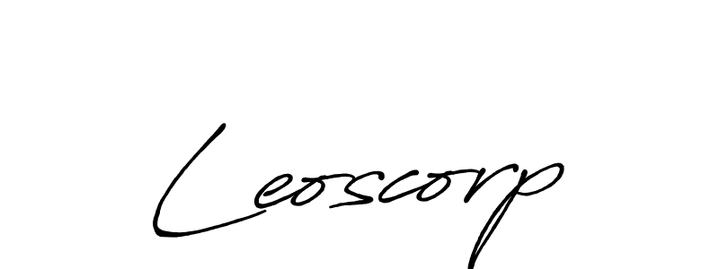 How to make Leoscorp signature? Antro_Vectra_Bolder is a professional autograph style. Create handwritten signature for Leoscorp name. Leoscorp signature style 7 images and pictures png