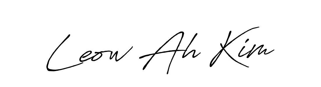 Create a beautiful signature design for name Leow Ah Kim. With this signature (Antro_Vectra_Bolder) fonts, you can make a handwritten signature for free. Leow Ah Kim signature style 7 images and pictures png