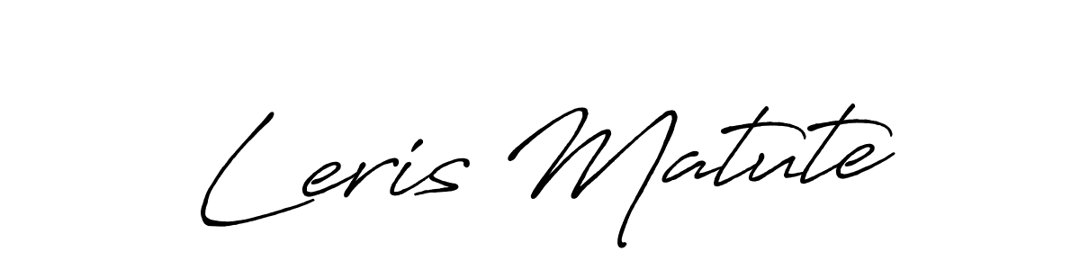 Make a beautiful signature design for name Leris Matute. With this signature (Antro_Vectra_Bolder) style, you can create a handwritten signature for free. Leris Matute signature style 7 images and pictures png